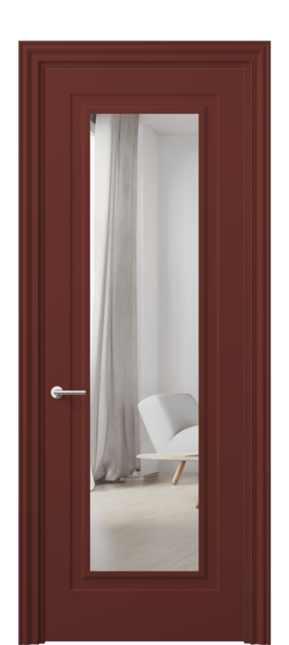 Межкомнатная дверь Маскот 8403 Матовый белоснежный Двустороннее зеркало, триплекс Цена 100499 ₽ | Volhovec