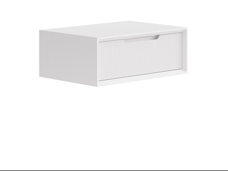 Мебель Тумба подвесная прикроватная Вельвет 1 ящик. Цвет Матовый пудровый белый. Материал Гладкая эмаль. Коллекция Тумба подвесная прикроватная Вельвет 1 ящик. Фото. Мебель Тумба подвесная прикроватная Вельвет 1 ящик. Цвет Матовый пудровый белый. Материал Гладкая эмаль. Коллекция Тумба подвесная прикроватная Вельвет 1 ящик. Картинка.