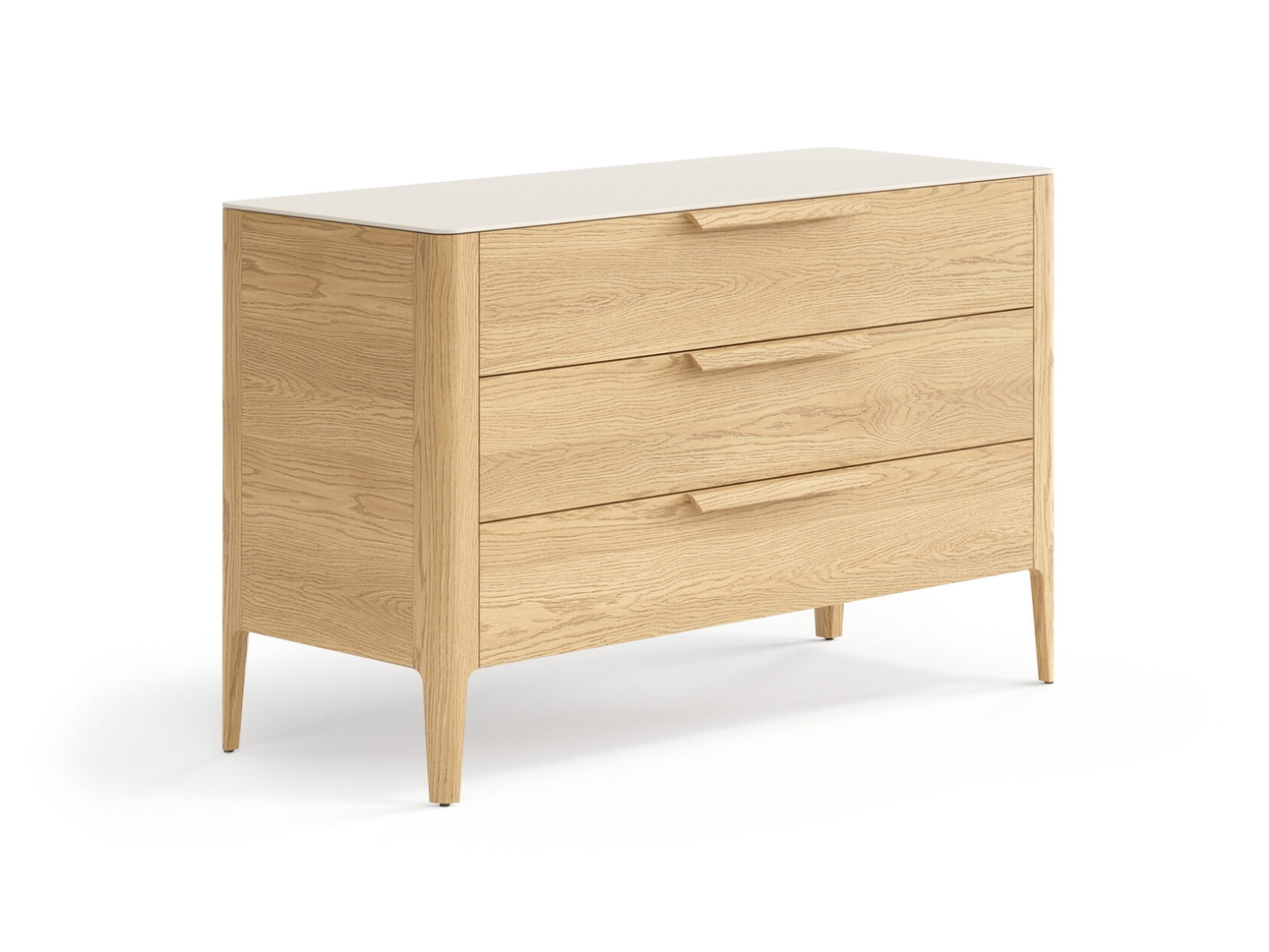 Комод Piega 3 ящика дуб соломенный матовый