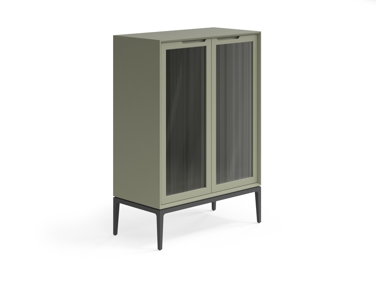 Витрина Velvet Матовый оливковый тёмный