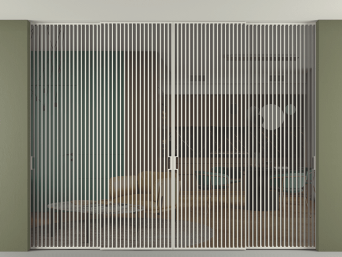 Перегородка Formato внутри проёма скрытое крепление в потолок 4 створки АЛПР 040.06 Алюминий Белый Прозрачное серое стекло, триплекс. Скрытый короб БЕЛ Цена 772796 ₽ 1. Полотно 4 шт. (800/2100 мм)
2. Комплект установки раздвижной системы
3. Базовый комплект фурнитуры
4.Ручка RONDO. Фабрика дверей Волховец 8 (800) 551 43 19 Перегородка Formato внутри проёма скрытое крепление в потолок 4 створки АЛПР 040.06 Алюминий Белый Прозрачное серое стекло, триплекс Цена 772796 ₽ | Volhovec