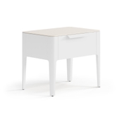 Тумба прикроватная Piega 1 ящик Матовый светло-серый