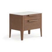 Тумба прикроватная Piega 2 ящика дуб каштановый матовый