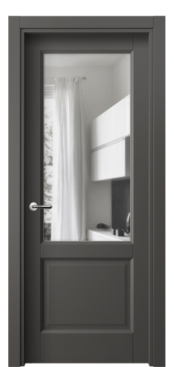 Межкомнатная дверь 1422 ПЭГФ Прозрачное стекло. Цвет ПЭТ графитовый. Материал ПЭТ. Коллекция Галант. Фото. Дверь межкомнатная 1422 ПЭГФ Прозрачное стекло. Цвет ПЭТ графитовый. Материал ПЭТ. Коллекция Галант. Картинка.