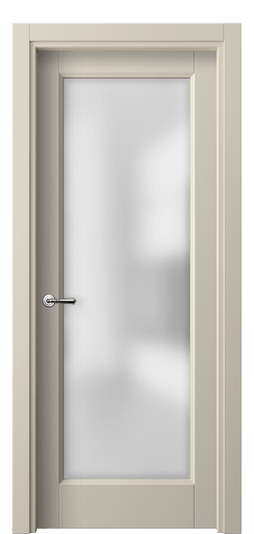 Дверь межкомнатная 1402 ПЭСБ САТ. Цвет ПЭТ светло-бежевый. Материал ПЭТ. Коллекция Galant. Картинка.