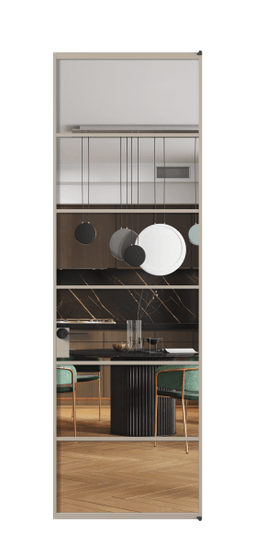 Межкомнатная дверь АЛПЛ040.04 Crystalvision АБСК. Цвет Алюминий бисквитный. Материал Алюминий в эмали. Коллекция Формато. Фото. Дверь межкомнатная АЛПЛ040.04 Crystalvision АБСК. Цвет Алюминий бисквитный. Материал Алюминий в эмали. Коллекция Формато. Картинка.