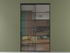 Перегородка Формато внутри проёма 2 створки