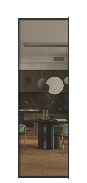 Межкомнатная дверь АЛПЛ040.01 Бронза триплекс ЧЕР. Цвет Алюминий Черный. Материал Алюминий. Коллекция Формато. Фото. Дверь межкомнатная АЛПЛ040.01 Бронза триплекс ЧЕР. Цвет Алюминий Черный. Материал Алюминий. Коллекция Формато. Картинка.