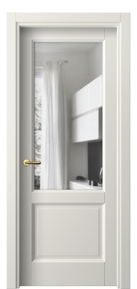 Межкомнатная дверь 1422 МЖМ Прозрачное стекло. Цвет Матовый жемчужный. Материал Гладкая эмаль. Коллекция Галант. Фото. Дверь межкомнатная 1422 МЖМ Прозрачное стекло. Цвет Матовый жемчужный. Материал Гладкая эмаль. Коллекция Галант. Картинка.