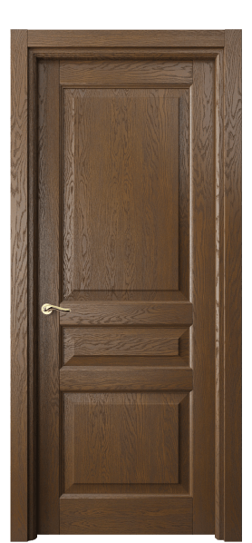 Дверь межкомнатная 0711 ДКР.Б. Цвет Дуб королевский брашированный. Материал Массив дуба брашированный. Коллекция Лигнум. Картинка.